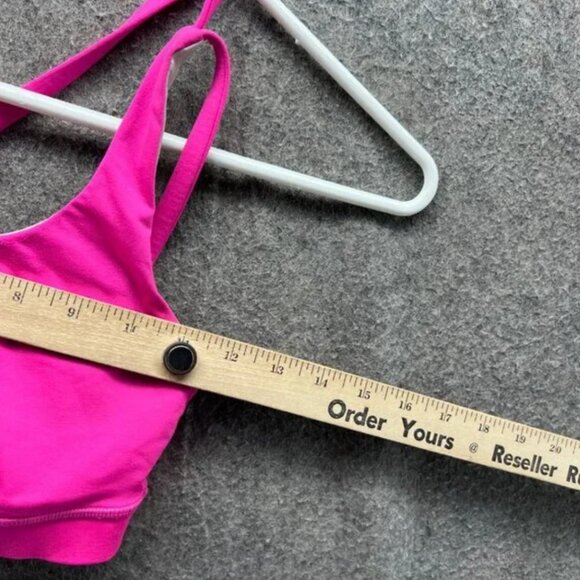 Lululemon Sports Bra Women 0 Pink Crossback Strappy Padded Activewear Yoga - Picture 3 of 4